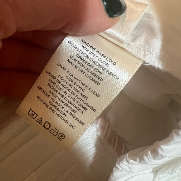 Anthropologie Maeve White Paperbag Skort - Picture 14 of 16